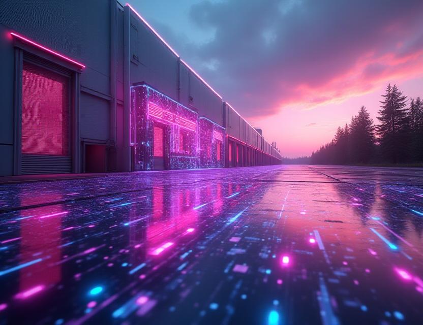 Secure digital interface representing logistics data protection